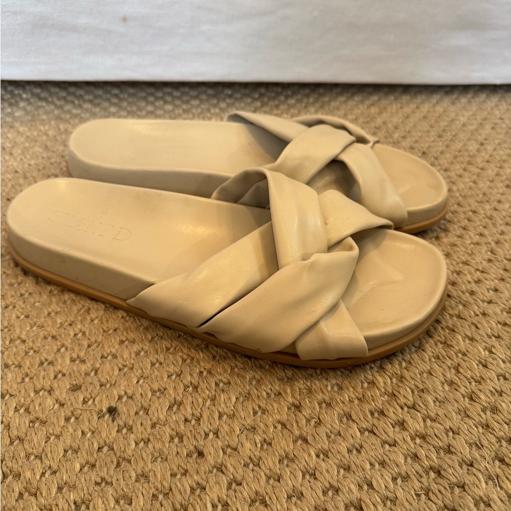 SILENT D HELENA WOVEN BEIGE SANDALS size 38.